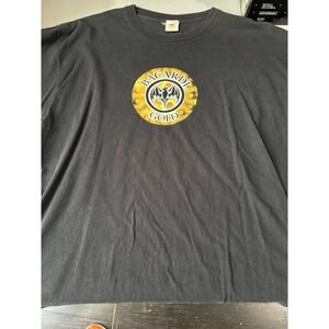 Vtg Bacardi Gold Black T Shirt‎ L Bat
